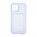 Чехол-накладка с кармашком для Apple iPhone 13 Pro Max/6.7 прозрачный (005) сиреневый#1771480