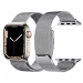                         Металлический ремешок для часов Apple Watch 42/44/45/49 mm миланская петля (серебро)#1781538