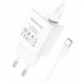 Адаптер сетевой BOROFONE BA66A 1 USB QC 3.0 + кабель Type-C (белый)#1714997