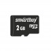 Карта памяти MicroSDHC  2GB SmartBuy, с адаптером SD#1757743