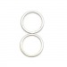 Рамка (кольцо) задней камеры iPhone 12/12 Mini (2шт. комплект) Серебро#1745392