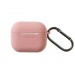 Бокс для наушников AirPods 3  силиконовый с карабином Silicone Case (цвет розовый, в коробочке)#1725317