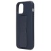 Чехол-накладка - PC058 для Apple iPhone 12/iPhone 12 Pro с подставкой и магнитом (dark blue)#1727855