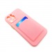 Чехол iPhone 13 Pro с Карманом для карты Светло-Розовый#1731781