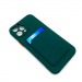 Чехол iPhone 13 Pro с Карманом для карты Темно-Зеленый#1731779