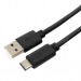 USB кабель шт.USB (A) - шт.Type-C "Cablexpert" (чёрный) 1м#1803320