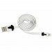 USB кабель шт.USB (A) - шт.Lightning 1,0м плоский шнур, белый "Rexant"#2126308
