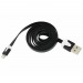 USB кабель шт.USB (A) - шт.Lightning 1,0м плоский шнур, черный "Rexant"#2126341