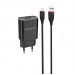 СЗУ USB Borofone BA20A (кабель MicroUSB) Черный#1733541
