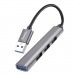 USB-концентратор HOCO HB26, 4 гнезда, 3 USB 2.0 выхода, 1 USB 3.0 выход, серый#1740459
