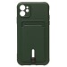 Чехол-накладка - SC304 с картхолдером для "Apple iPhone 11" (dark green) (208471)#1769761