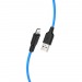 Кабель USB - Lightning HOCO "Premium" X21 Plus Silicone (100см, 2A) черно-синий#1742846