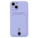 Чехол-накладка - SC304 с картхолдером для Apple iPhone 13 (light violet)#1756357