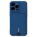 Чехол-накладка - SC304 с картхолдером для Apple iPhone 13 Pro (blue)#1756323