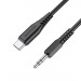 USB кабель шт.Type-C - шт.3,5мм 1м, чёрный BL8 "Borofone"#1758193