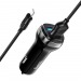 Адаптер Автомобильный Hoco Z40 Superior 2USB/5V/2.4A +кабель Apple lightning (black)#1757909