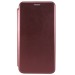                                     Чехол-книжка Samsung А02s BF модельный силиконовый с кожаной вставкой бордовый*#1748042