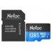Карта памяти MicroSD 128GB Netac P500 Standard Class 10 UHS-I (90 Mb/s) + SD адаптер#1758074