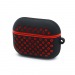 Чехол для наушников AirPods Pro силиконовый Sports черно-красный#1764821