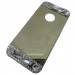                             Чехол пластиковый iPhone 5 зеркальный со стразами золотистый*#1932716