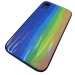                                 Чехол силикон-пластик iPhone XR блестящий радуга синий*#1867517