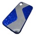                                 Чехол силиконовый iPhone XR с блестками и зеркалом синий*#1867537