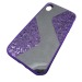                                 Чехол силиконовый iPhone XR с блестками и зеркалом фиолетовый*#1867539