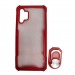                                     Чехол силикон-пластик Samsung A32 прозрачный с окантовкой + кольцо красный*#2122355