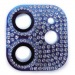                             Защитное стекло на камеру iPhone 11/12 Mini со стразами синее*#1752895