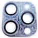                             Защитное стекло на камеру iPhone 13 Pro Max со стразами голубое*#1752947
