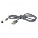 USB кабель шт.USB (A) - шт.Lightning 1,0м, 3,0А магнитный X30A "Maimi", серый#1771787