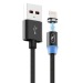 Кабель USB - Apple lightning SKYDOLPHIN S59L магнитный 100см 2,4A (black) (206481)#1749641