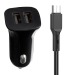 Адаптер Автомобильный с кабелем SKYDOLPHIN SZ08V 2USB/5V/2.4A +micro USB (black) (206560)#1761347