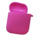                             Чехол-кейс для наушников AirPods силиконовый (темно-розовый) #1760882