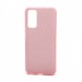 Чехол Fashion с блестками силикон-пластик для Huawei Honor 30 розовый#1755988