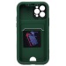 Чехол-накладка - PC066 с картхолдером (360) для "Apple iPhone 12 Pro" (green/black) (206989)#1769807