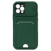 Чехол-накладка - PC066 с картхолдером (360) для "Apple iPhone 12 Pro" (green/black) (206989)#1765368