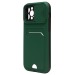 Чехол-накладка - PC066 с картхолдером (360) для "Apple iPhone 12 Pro" (green/black) (206989)#1769806