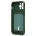 Чехол-накладка - SC304 с картхолдером для "Apple iPhone 12 Pro" (dark green) (208651)#2097755