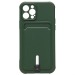 Чехол-накладка - SC304 с картхолдером для "Apple iPhone 12 Pro" (dark green) (208651)#2097757