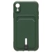 Чехол-накладка - SC304 с картхолдером для "Apple iPhone XR" (dark green) (208676)#1769560