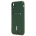 Чехол-накладка - SC304 с картхолдером для "Apple iPhone XR" (dark green) (208676)#1930606