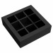 Коробка под 9 конфет 137*137*37мм квад/черная пенал с окном с вклад 1/5/150шт#1767916