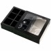 Коробка под 9 конфет 137*137*37мм квад/черная пенал с окном с вклад 1/5/150шт#1767915