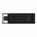 Флеш-накопитель USB 3.0 128GB Kingston DataTraveler 70 (Type C) чёрный#1786158