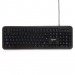 Клавиатура "Gembird" KB-200L, USB, 104 клавиши, доп. функции, синяя подсветка, кабель 1,45м, чёрный#1788247