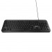 Клавиатура "Gembird" KB-200L, USB, 104 клавиши, доп. функции, синяя подсветка, кабель 1,45м, чёрный#1788248