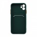 Чехол-накладка с кармашком и цветными кнопками для Apple iPhone 11/6.1 (002) темно зеленый#1799807