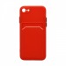 Чехол с кармашком и цветными кнопками для Apple iPhone 7/8/SE 2020 (010) красный#1800293