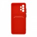 Чехол с кармашком и цветными кнопками для Samsung A52 (010) красный#1795664